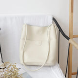 Large Capacity Bucket Bag PU Leather Women Crossbody Bag