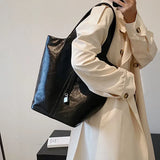 Large Capacity Bucket Bag Soft Leather Shoulder Bags Women Handbags