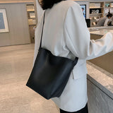 Large Capacity Bucket Handbags Shoulder Bags for Women Female Shopper Bag