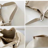 Large Capacity Bucket Shoulder Bag for Women Soft Leather Armpit Bag
