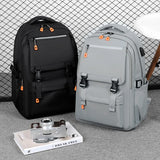 Large Capacity Business Backpack Men's Solid Laptop Bag