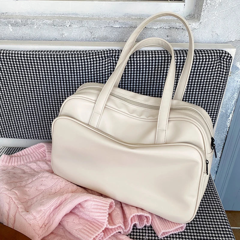 Large Capacity Women Shoulder Bags PU Leather Handbags