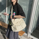 Large Capacity Canvas Bag Female Messenger Student Harajuku Japanese Tote Bag