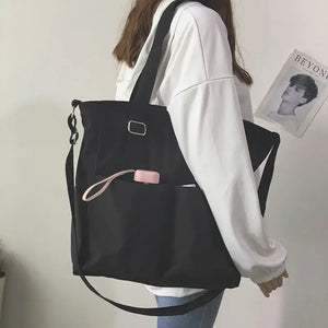 Large Capacity Canvas Bag Waterproof Bag Female Messenger Student Harajuku