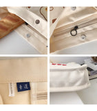 Canvas Shoulder Bag with Lovely Bear Design for Women