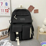Large Canvas Backpack Student School Bag
