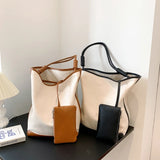 Large Canvas Bucket Bag for Leisure or Travel