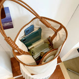 Large Canvas Bucket Bag for Leisure or Travel