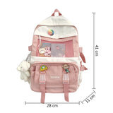 Large Capacity Canvas Schoolbag Girl Laptop Backpack