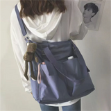 Women's Canvas Shoulder Bag with Large Capacity