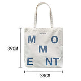 Canvas Hand Bag For Women Shopping Letter Pattern Female Shoulder