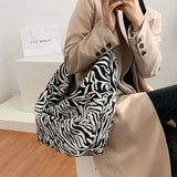 Canvas Handbags Leopard Female Casual Tote Ladies Crossbody Bag