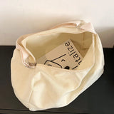Large Capacity Canvas Hobo Shoulder Bag Women Summer Solid Gym Shopping Tote