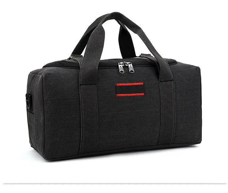 Large Capacity Canvas Men's Bag Travel Shoulder Bag Thickened Travel Bag
