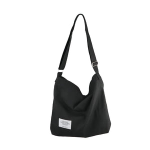 Large Capacity Canvas Shopping Bag Retro Ladies Messenger Bag