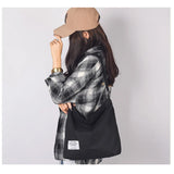 Large Capacity Canvas Shopping Bag Retro Ladies Messenger Bag
