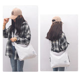 Large Capacity Canvas Shopping Bag Retro Ladies Messenger Bag