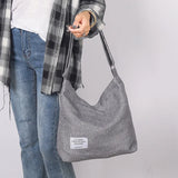 Large Capacity Canvas Shopping Bag Retro Ladies Messenger Bag