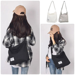 Large Capacity Canvas Shopping Bag Retro Ladies Messenger Bag