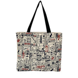 Japanese Vintage Canvas Shoulder Bag Eco Shopping Tote Handbag