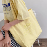 Large Capacity Canvas Shoulder Bag Eco Reusable Shopping Bags