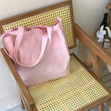 Large Capacity Canvas Shoulder Bag Eco Reusable Shopping Bags