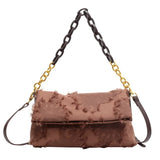 Large Capacity Canvas Shoulder Bags Retro Chains Messenger Handbags