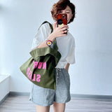 Large Capacity Canvas Shoulder Bags Soft Denim Leisure Travel Bag