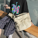 Canvas Shoulder Bag Soft Denim Travel Bag Women