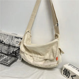 Large Capacity Canvas Shoulder Bags Solid Soft Denim Leisure Or Travel Bag
