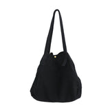 Large Capacity Canvas Shoulder Bag Soft Denim for Women
