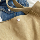 Canvas Shoulder Bag for Women Solid Soft Travel Bag