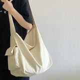Large Capacity Canvas Shoulder Bags Women Lazy Casual Crossbody All-match