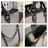 Canvas Shoulder Bags for Women Chain Messenger Bag Pink Handbags