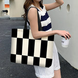 Large Capacity Canvas Shoulder Bags for Women Print Versatile In Handbag