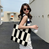 Large Capacity Canvas Shoulder Bags for Women Print Versatile In Handbag