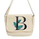 Japanese Harajuku Canvas Shoulder Bag Student Crossbody Leaf Letter Printed