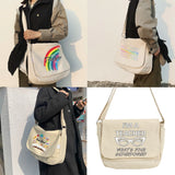 Japanese Harajuku Canvas Shoulder Bag for Women