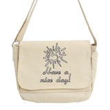 Large Capacity Canvas Shoulder Bag Japanese Harajuku Diagonal Bag