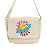 Astronaut Printed Canvas Shoulder Bag for Women