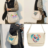 Large Capacity Canvas Shoulder Bags Harajuku Diagonal Bag