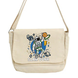 Astronaut Printed Canvas Shoulder Bag for Women