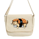 Japan Cat Printed Canvas Shoulder Bag for Women