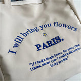 Canvas Tote Shoulder Bag Large Capacity Fabric Reusable Shopping Women Beach