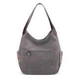 Canvas Tote Shoulder Bag Embroidery Crossbody Women Handbag Shopper Bag