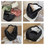 Canvas Totes Bags Female Casual Wild Lady Hobos Handbags for Women