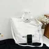 Large Capacity Canvas Women's Tote Bag Casual Shoulder Bag Cotton Handbag