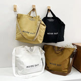 Large Capacity Canvas Women's Tote Bag Casual Shoulder Bag Cotton Handbag