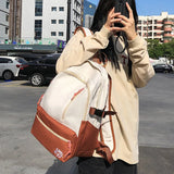 Large Capacity Canvas Backpack Student School Bag