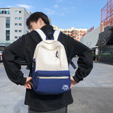 Large Capacity Canvas Backpack Student School Bag